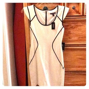 Express black and white dress
